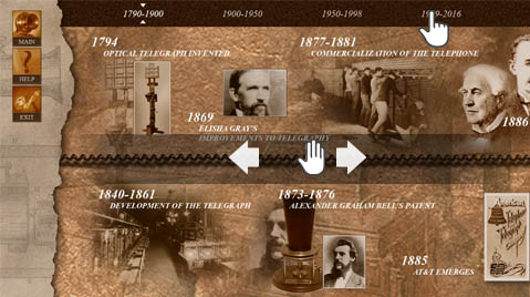 Screenshot of historical timeline